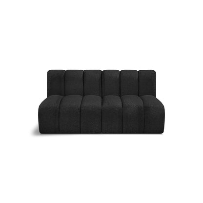 Arc Black Boucle Fabric Modular Sofa