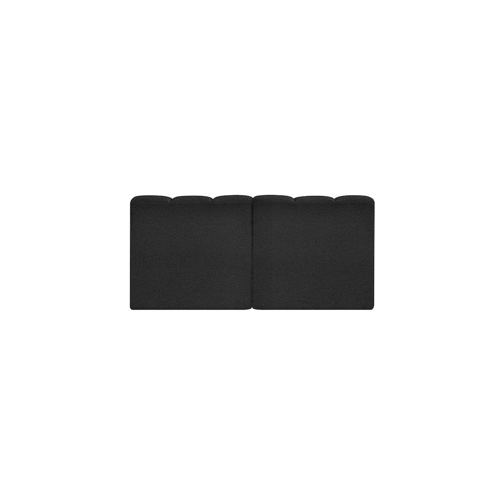 Arc Black Boucle Fabric Modular Sofa
