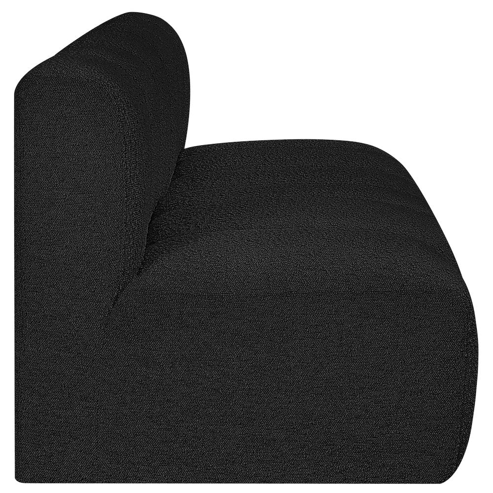 Arc Black Boucle Fabric Modular Sofa