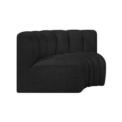 Arc Black Boucle Fabric Modular Sofa
