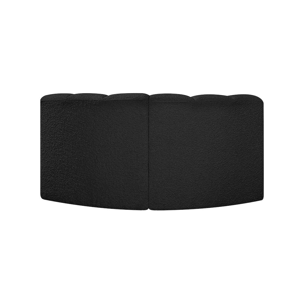 Arc Black Boucle Fabric Modular Sofa