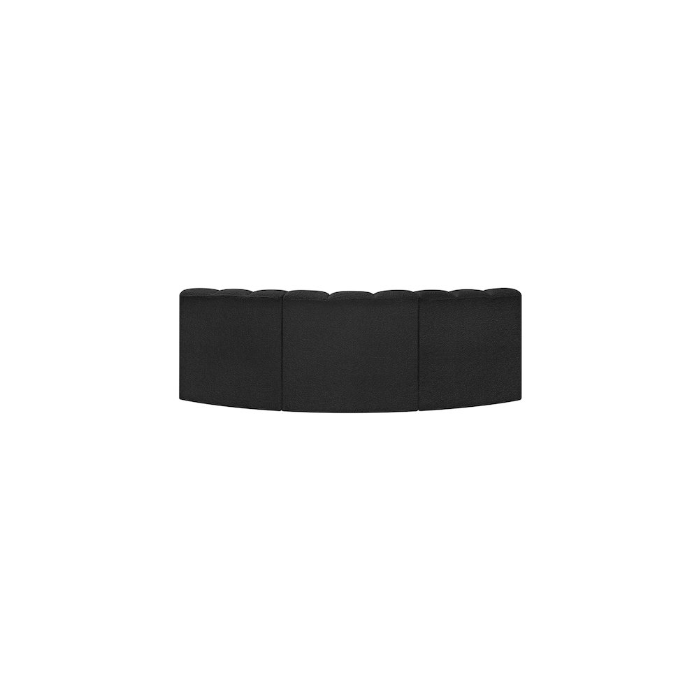 Arc Black Boucle Fabric Modular Sofa