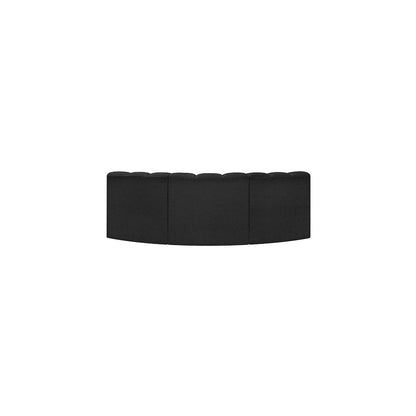 Arc Black Boucle Fabric Modular Sofa