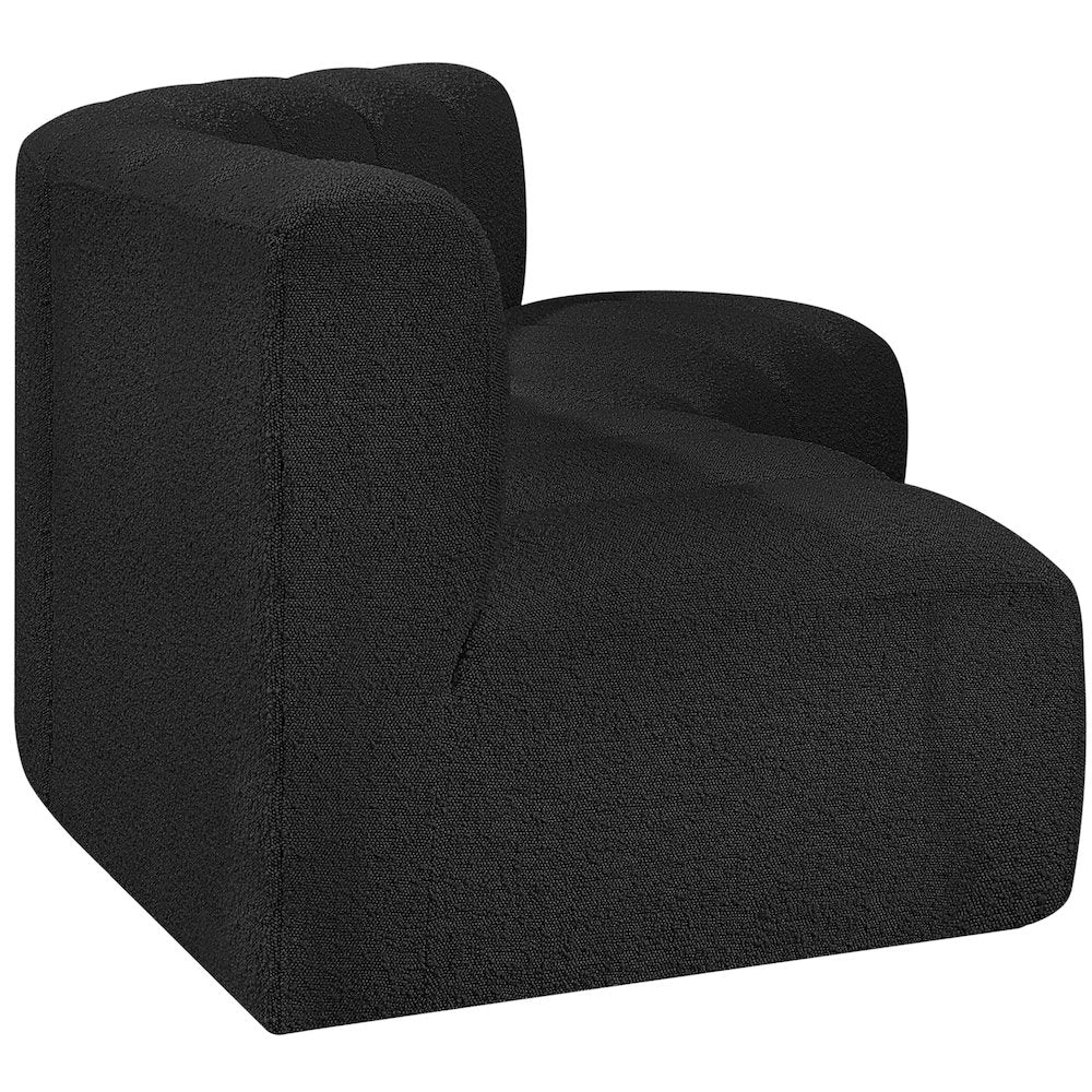 Arc Black Boucle Fabric Modular Sofa