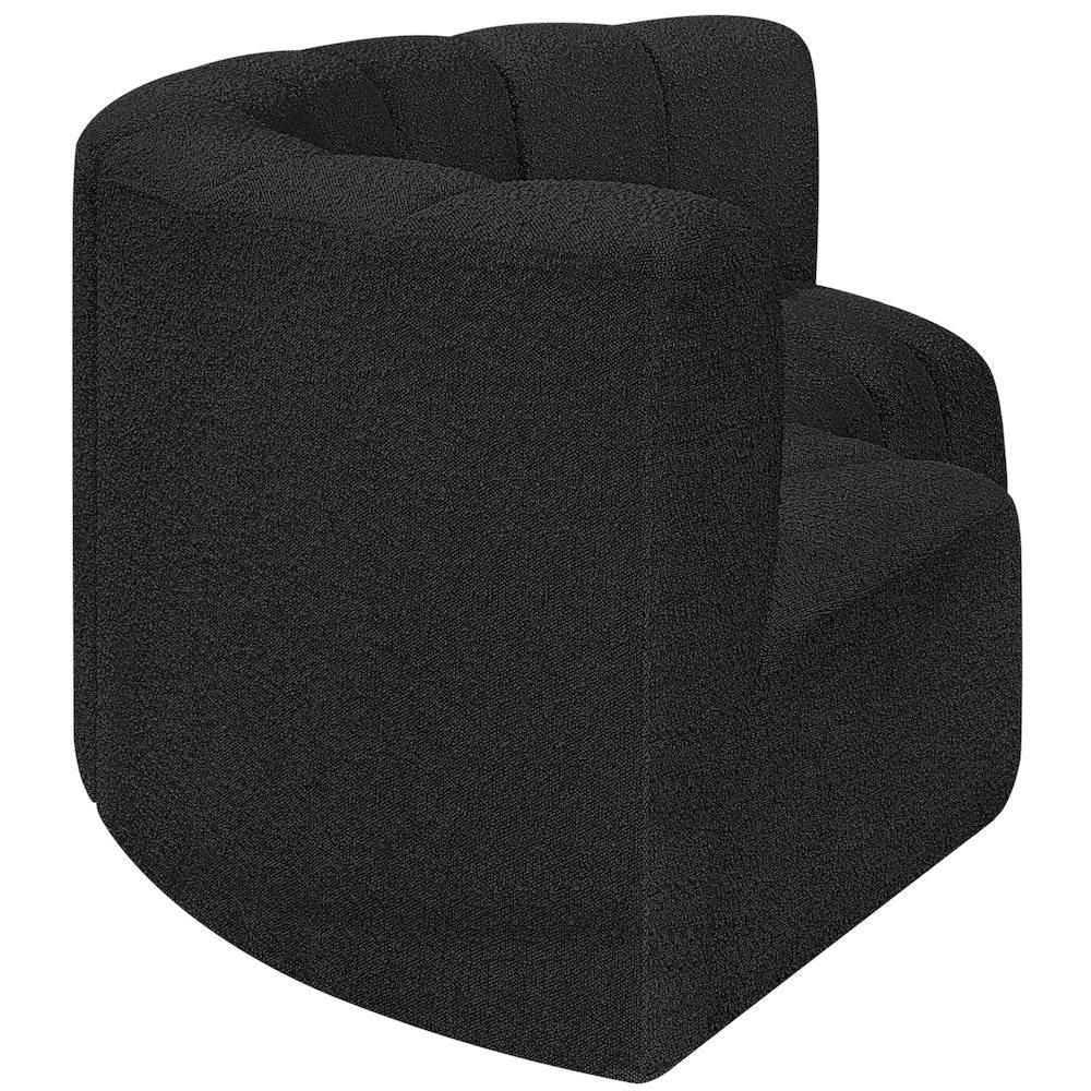 Arc Black Boucle Fabric Modular Sofa