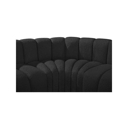 Arc Black Boucle Fabric Modular Sofa