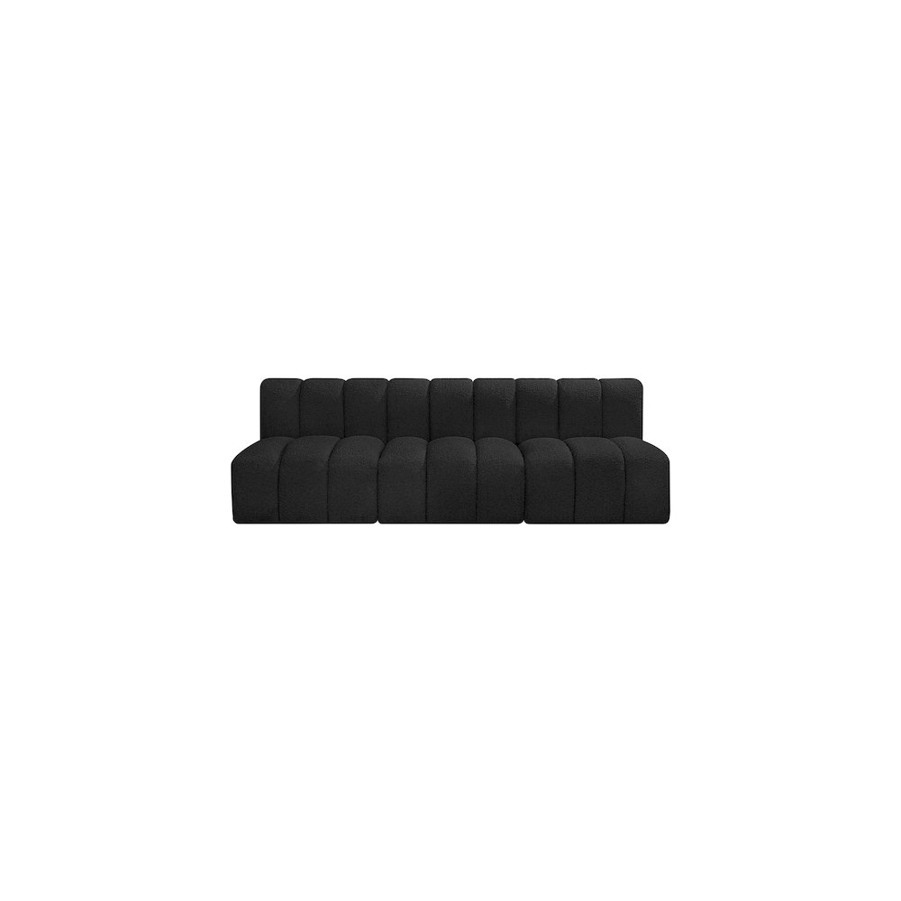 Arc Black Boucle Fabric Modular Sofa