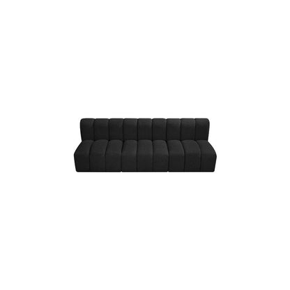 Arc Black Boucle Fabric Modular Sofa