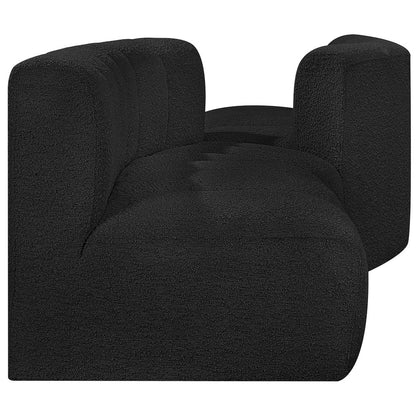 Arc Black Boucle Fabric Modular Sofa