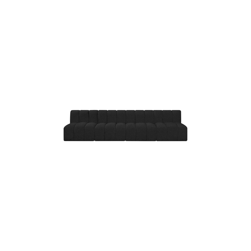 Arc Black Boucle Fabric Modular Sofa