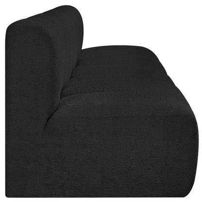 Arc Black Boucle Fabric Modular Sofa