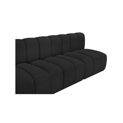 Arc Black Boucle Fabric Modular Sofa