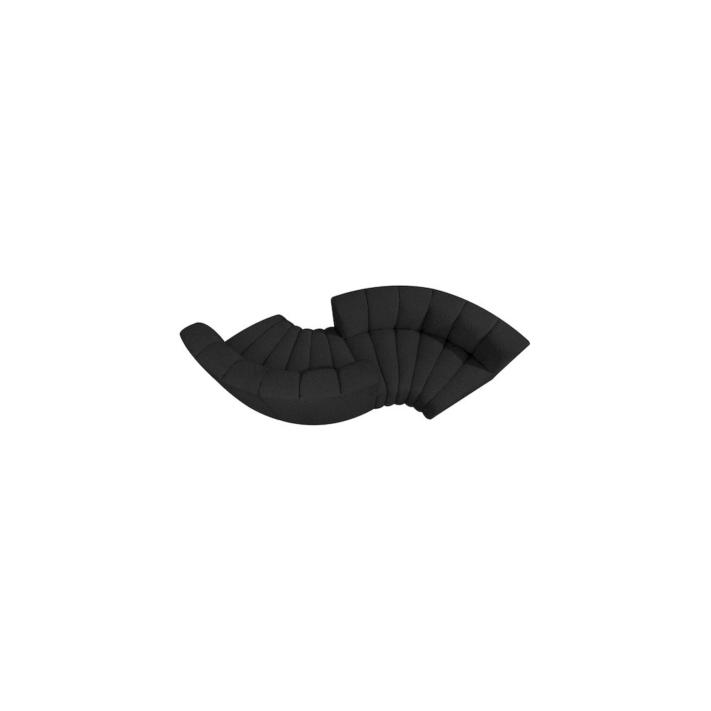 Arc Black Boucle Fabric Modular Sofa
