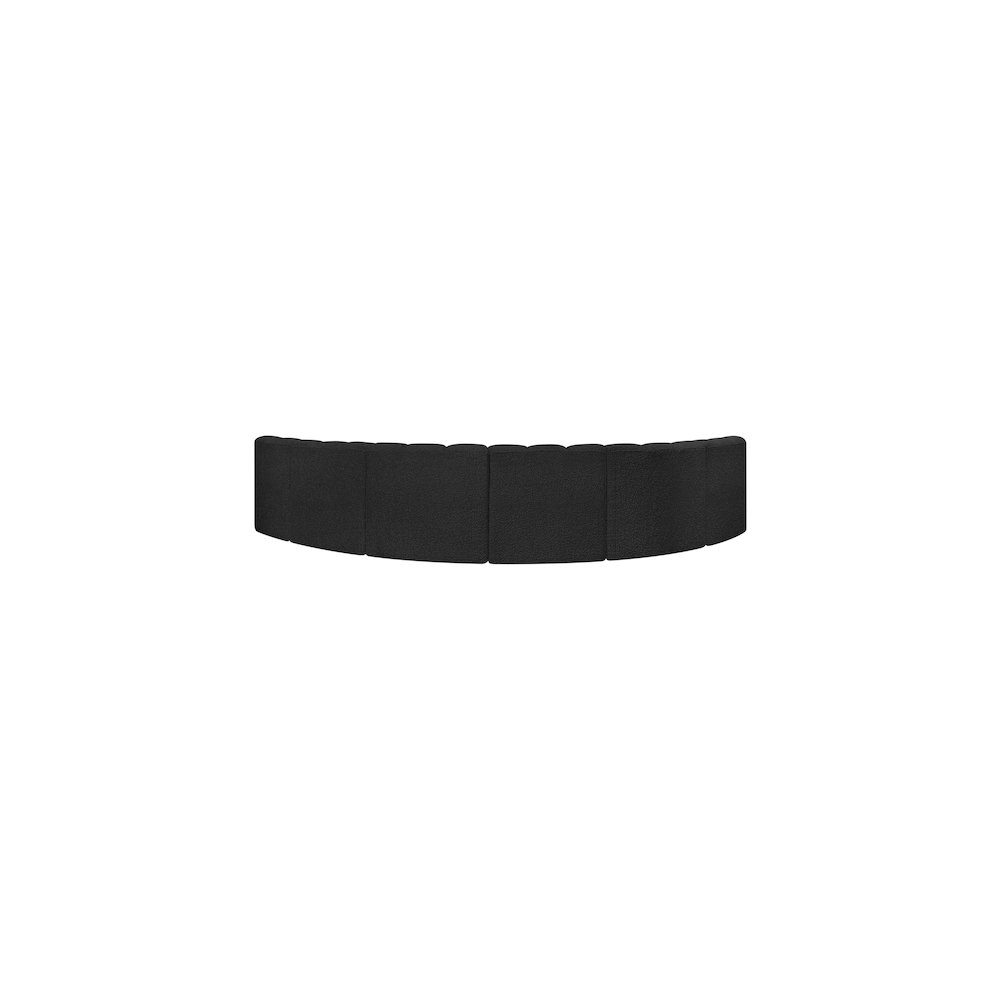 Arc Black Boucle Fabric Modular Sofa