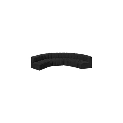 Arc Black Boucle Fabric Modular Sofa