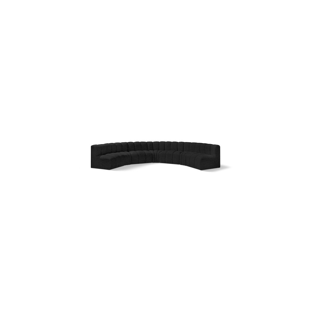 Arc Black Boucle Fabric Modular Sofa