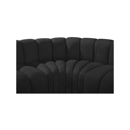 Arc Black Boucle Fabric Modular Sofa