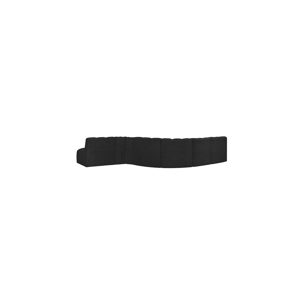 Arc Black Boucle Fabric Modular Sofa