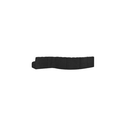 Arc Black Boucle Fabric Modular Sofa