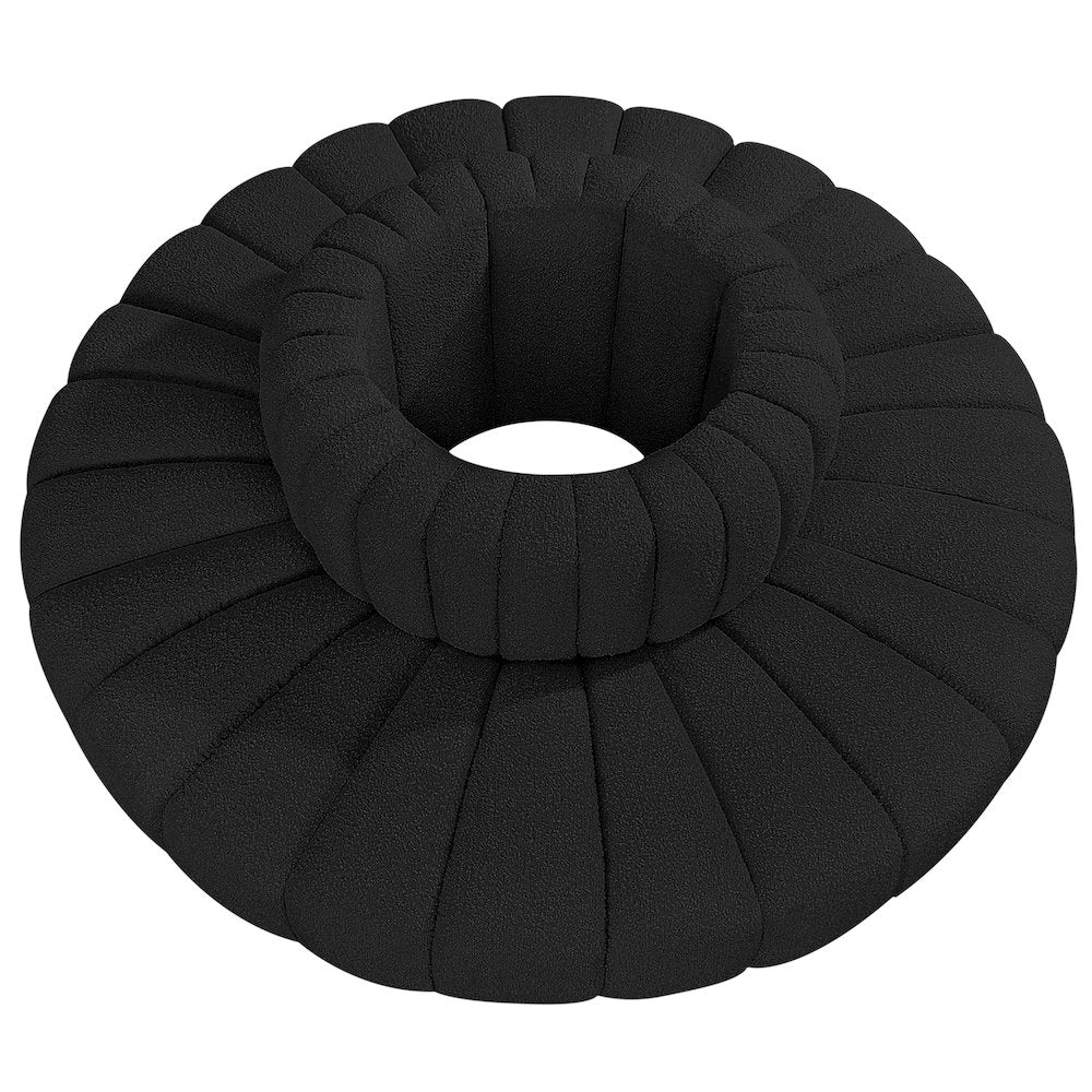 Arc Black Boucle Fabric Modular Sofa