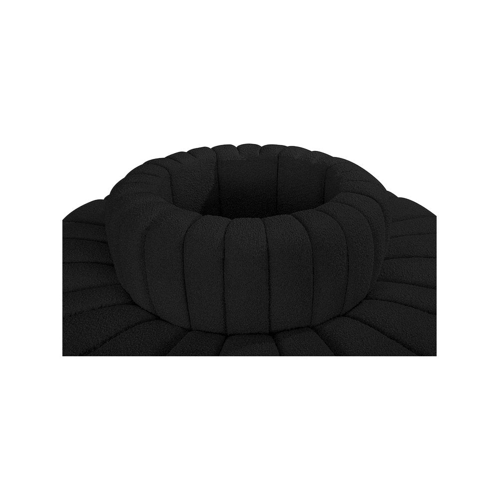 Arc Black Boucle Fabric Modular Sofa