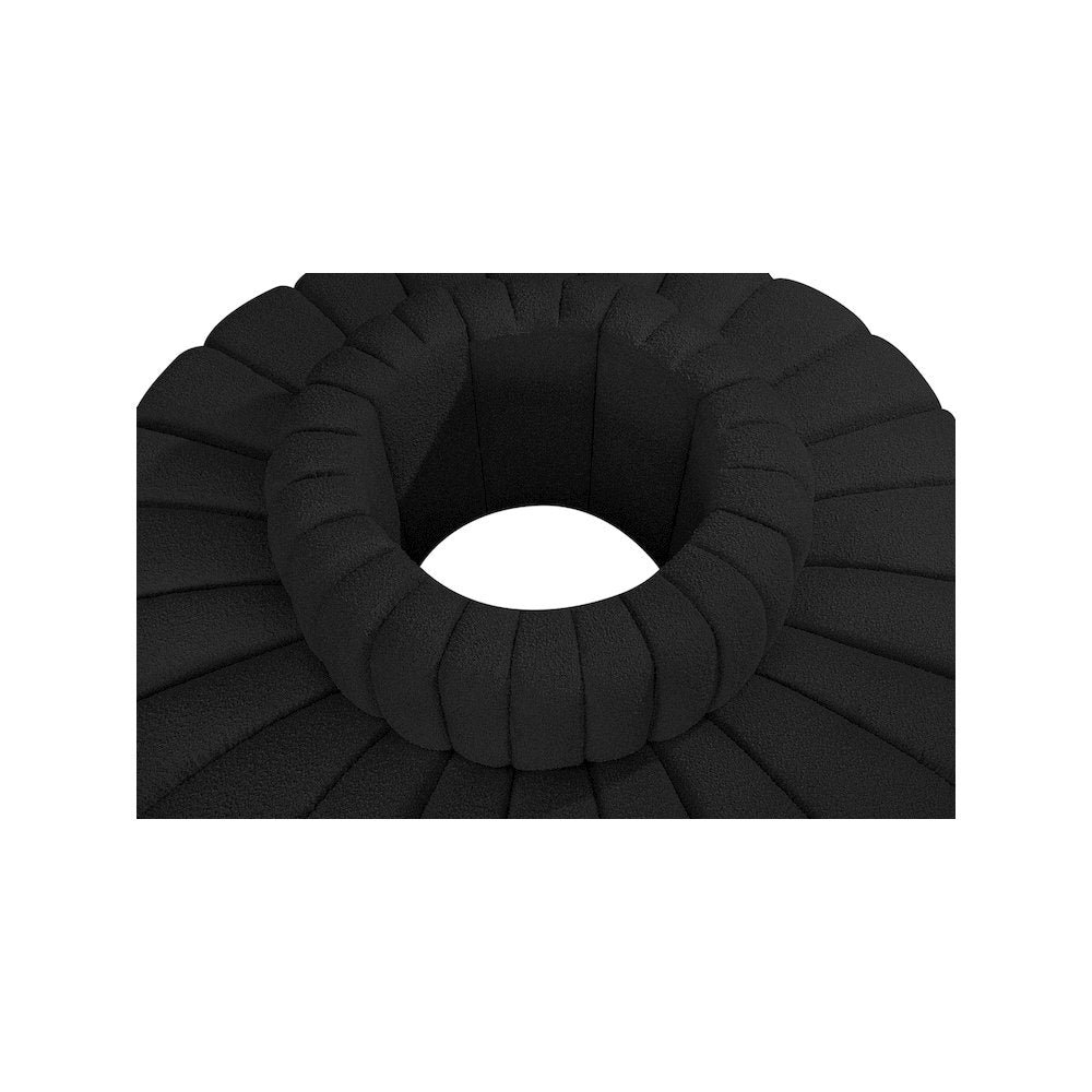 Arc Black Boucle Fabric Modular Sofa