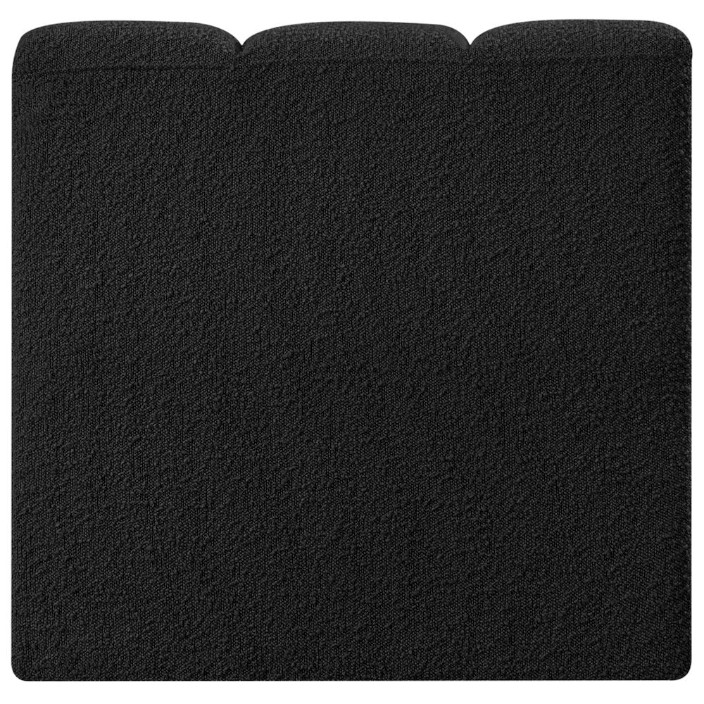 Arc Black Boucle Fabric Straight Chair