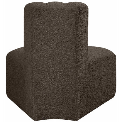 Arc Brown Boucle Fabric Reverse Corner