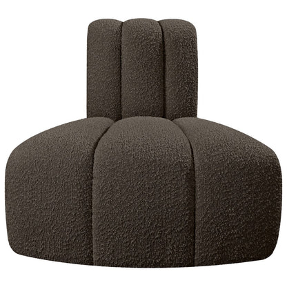 Arc Brown Boucle Fabric Reverse Corner