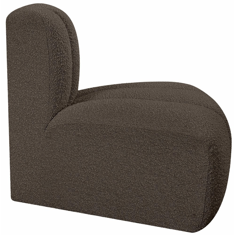 Arc Brown Boucle Fabric Reverse Corner
