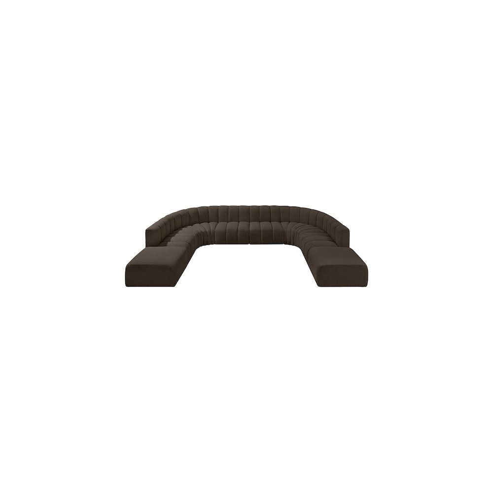 Arc Brown Boucle Fabric Modular Sofa