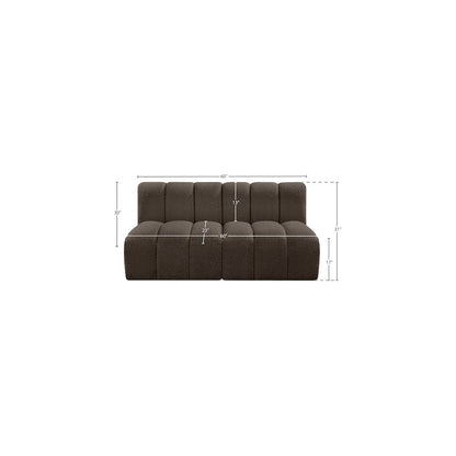 Arc Brown Boucle Fabric Modular Sofa