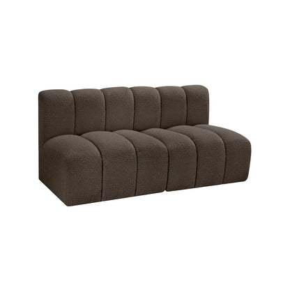 Arc Brown Boucle Fabric Modular Sofa