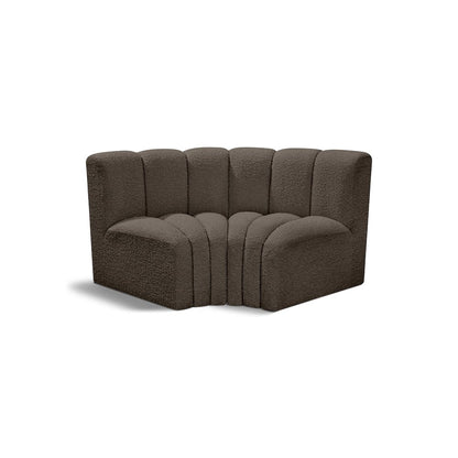 Arc Brown Boucle Fabric Modular Sofa