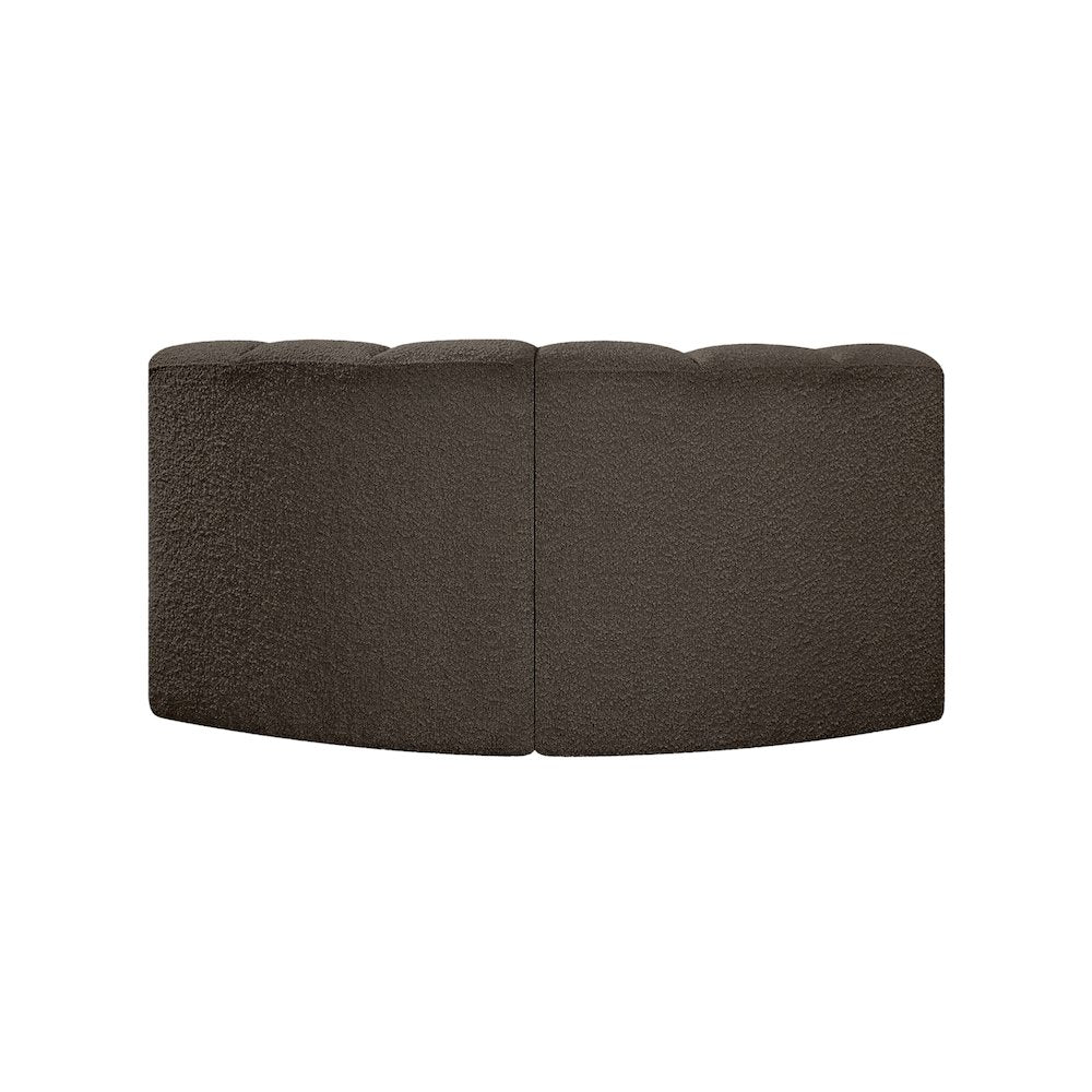 Arc Brown Boucle Fabric Modular Sofa