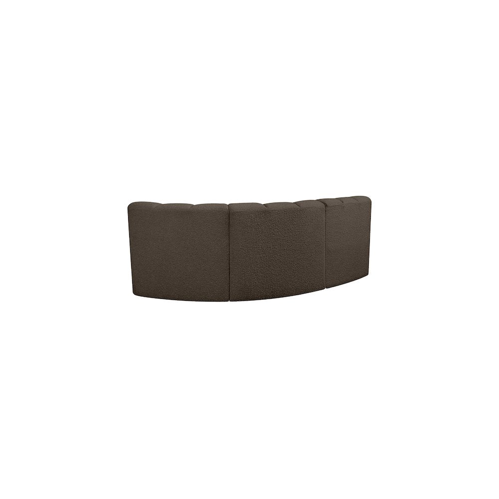 Arc Brown Boucle Fabric Modular Sofa