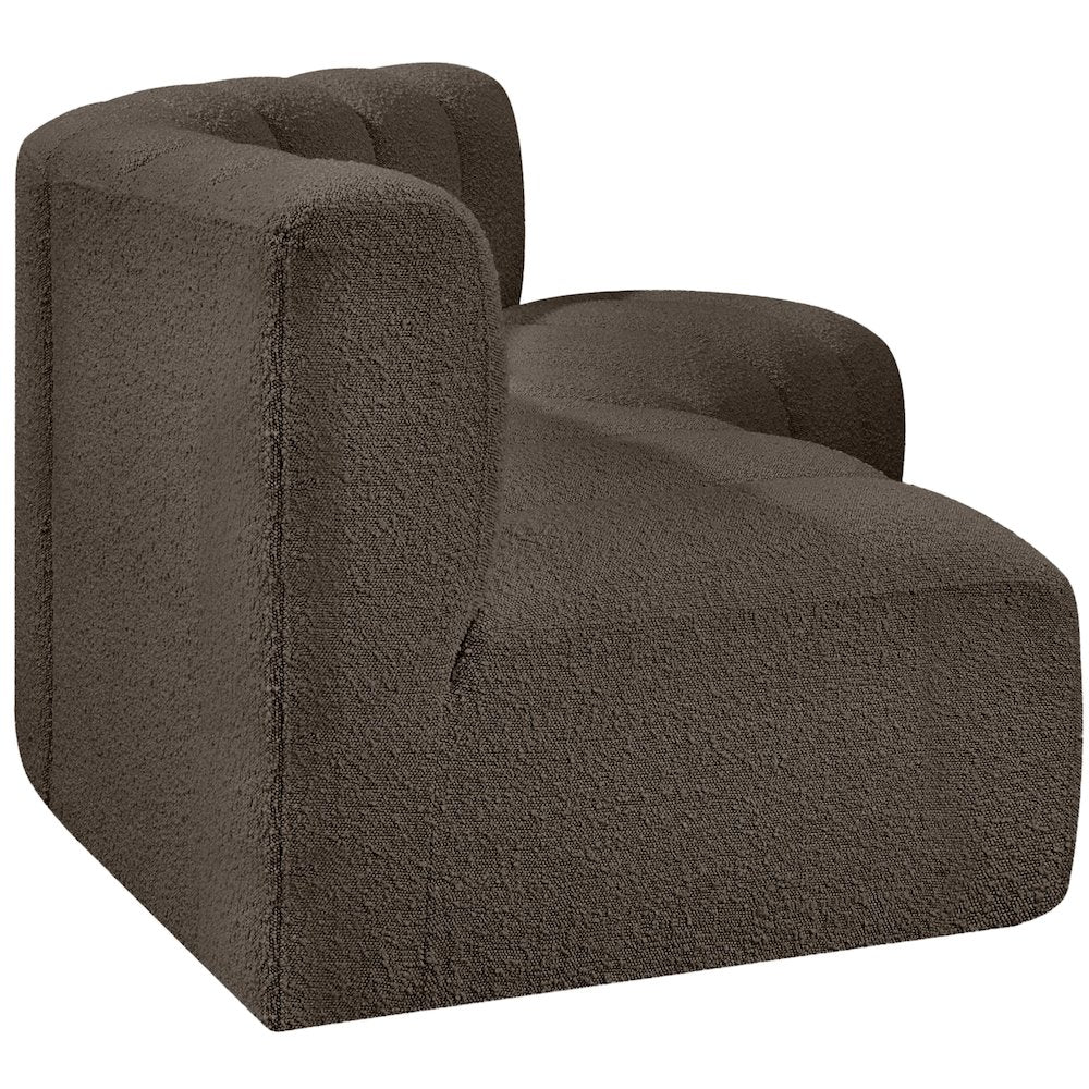 Arc Brown Boucle Fabric Modular Sofa