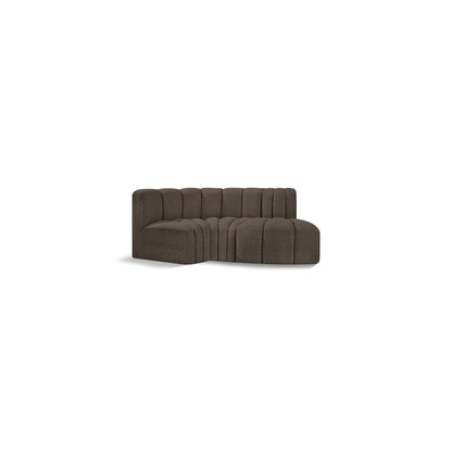 Arc Brown Boucle Fabric Modular Sofa