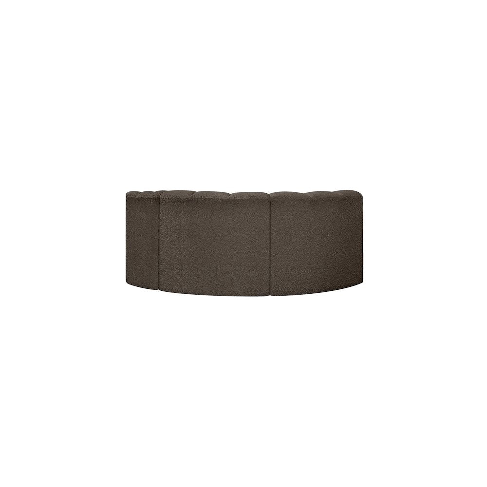Arc Brown Boucle Fabric Modular Sofa