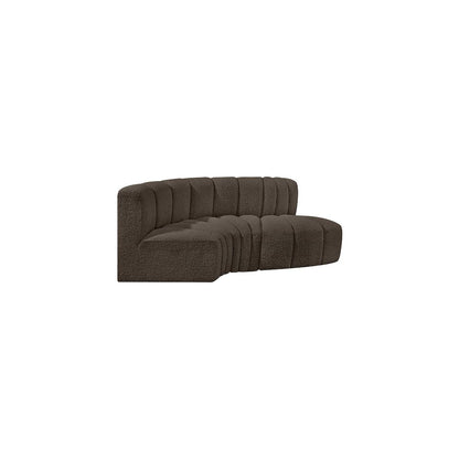 Arc Brown Boucle Fabric Modular Sofa