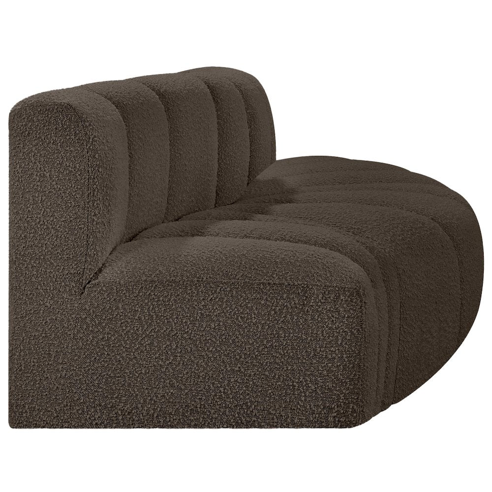 Arc Brown Boucle Fabric Modular Sofa