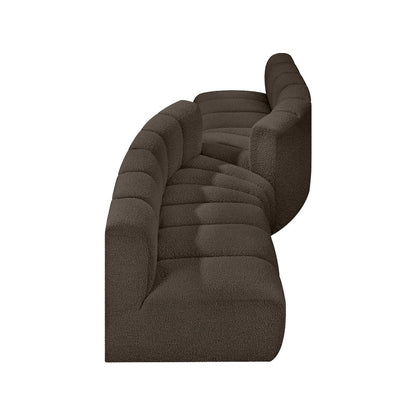 Arc Brown Boucle Fabric Modular Sofa