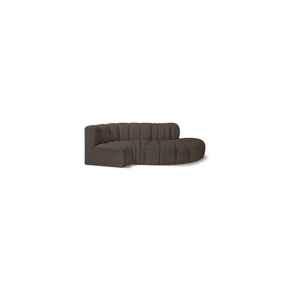 Arc Brown Boucle Fabric Modular Sofa