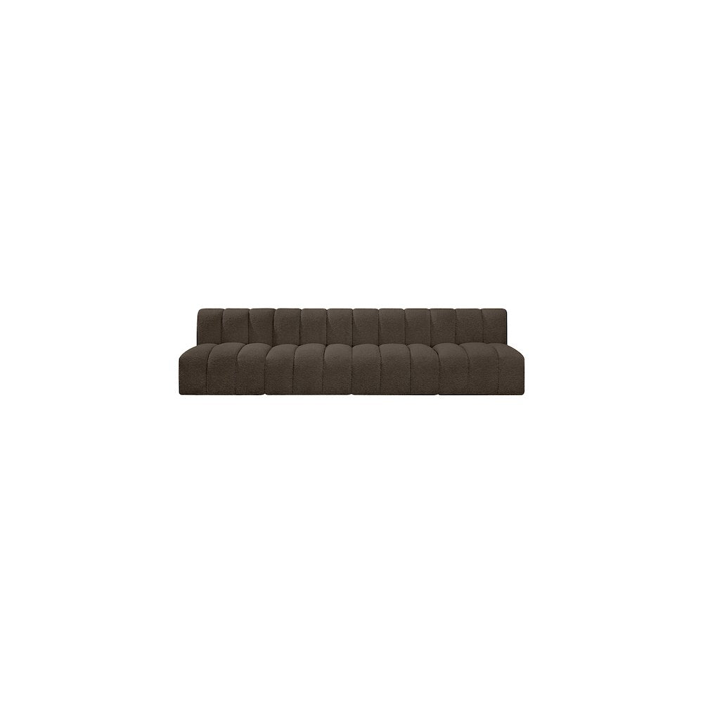 Arc Brown Boucle Fabric Modular Sofa