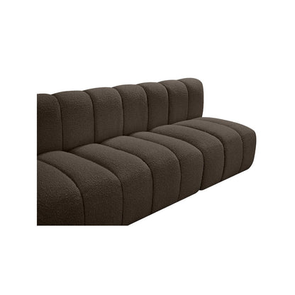 Arc Brown Boucle Fabric Modular Sofa
