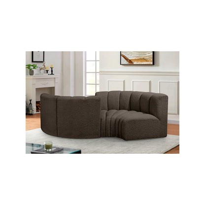 Arc Brown Boucle Fabric Modular Sofa