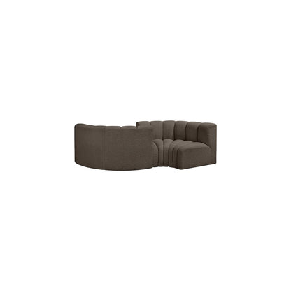 Arc Brown Boucle Fabric Modular Sofa