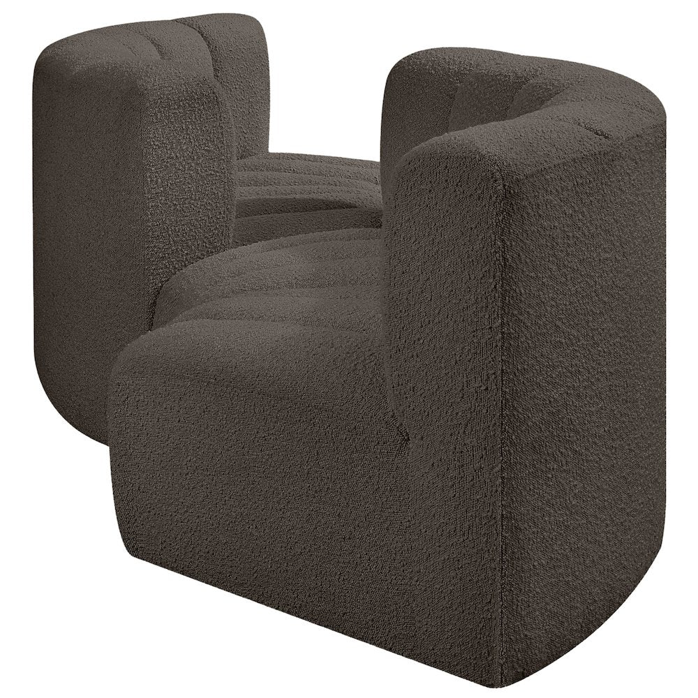 Arc Brown Boucle Fabric Modular Sofa