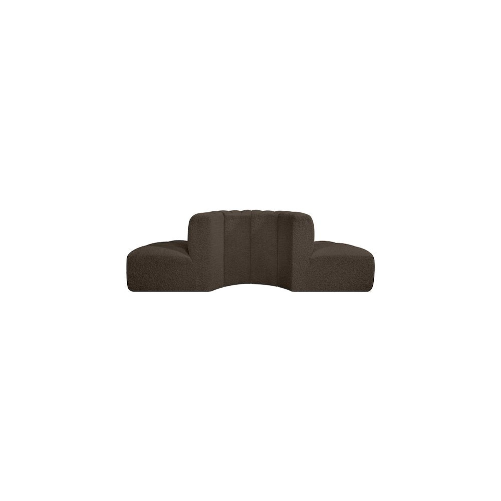 Arc Brown Boucle Fabric Modular Sofa