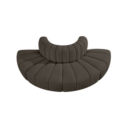 Arc Brown Boucle Fabric Modular Sofa